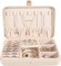 Small Jewelry Box for Women & Girls – PU Leather Travel Jewelry Case, Portable Organizer for Rings, Earrings, Necklaces, Bracelets, Brooches – Apricot